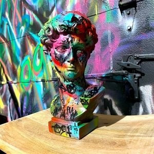 12 in Resin David Head by Michelangelo.  Brought to life by me🖤🖤🖤